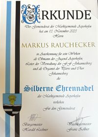 Urkunde Markus Rauchecker